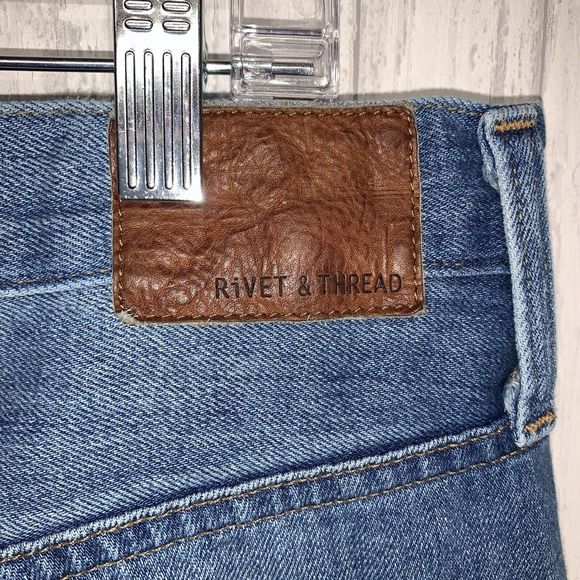 Womens Size 31 Rivet & Thread Madewell Straight Jeans EUC - Picture 4 of 7